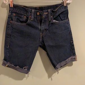 511 Levi’s skinny men blue jeans cut-offs into shorts 28